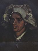 Vincent Van Gogh Head of a Peasant Woman with White Cap (nn04) oil on canvas